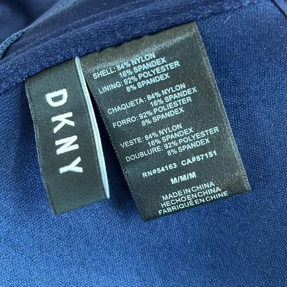 DKNY 2pc. Bikini Bathing Suit. Retro Style Hi Waist w/Padded Underwire Bra. Navy - Picture 10 of 12